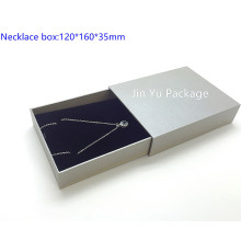 Custom Silver Gift Cardboard Jewelry Packaging Box for Necklace